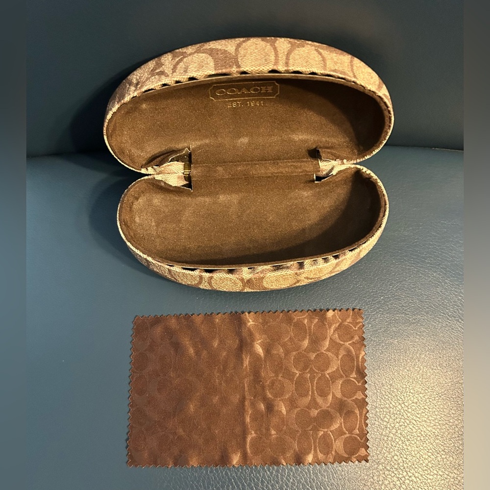 Coach Brown Patterned Eyeglass Case - image 6